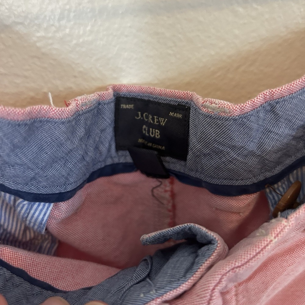 J Crew Mens Size W32 Pink Chino Shorts Casual Preppy Golf Thin Lightweight - Picture 3 of 6
